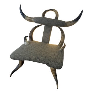 Vintage Argentine Steer Horn Children’s Chair For Sale