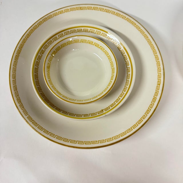 Homer Laughlin’s dinnerware from their “Best China” restaurant ware line, “Athena”, recognizable by its lovely gold Greek...