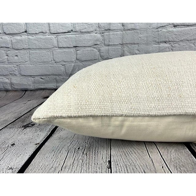 16 x 24 Hemp Pillow Turkish Cushion Natural White Pillow Cushion Cover For Sale - Image 4 of 4