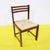Vintage Brown Wooden Chair with Woven Straw Seat For Sale - Image 9 of 9
