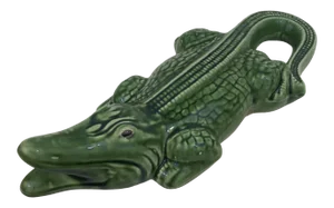 Majolica Alligator Statue