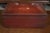 Chinese Chinese Red Leather Trunk For Sale - Image 3 of 8