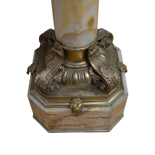 Gemstone Antique Column in Marble, 1870 For Sale - Image 7 of 12