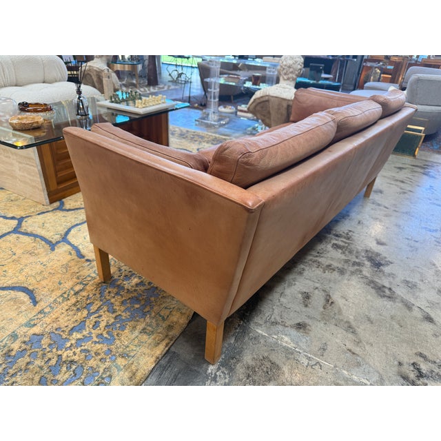 Animal Skin Three-Seat Leather Sofas in Original Leather, by Mogens Hansen For Sale - Image 7 of 9