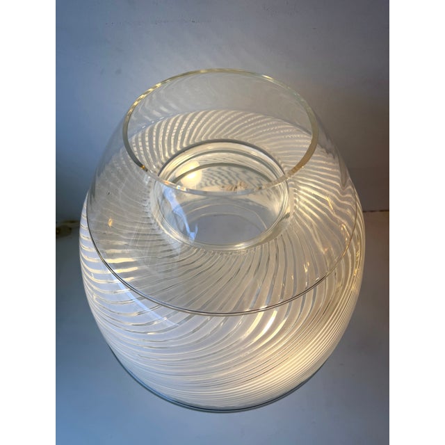 1970s 1970s Lt 353 Egg Lamp Vase Murano Glass by Mazzega For Sale - Image 5 of 12