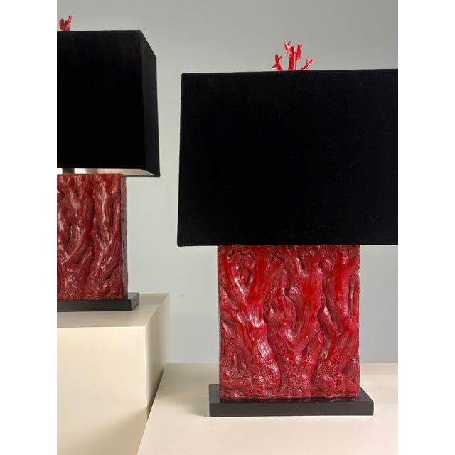 Designed for Tanner Kenzie—a boutique division of Arteriors Home—this pair of late 1990s table lamps brings striking...