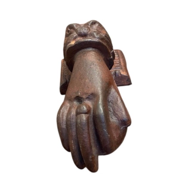 Design & Motif: Styled in the classical Victorian "Hand of Fatima" motif, depicting a sculpted hand extending downward to...