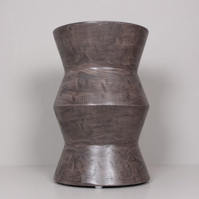 Contemporary Bando Oak Wood Side Table For Sale - Image 3 of 5