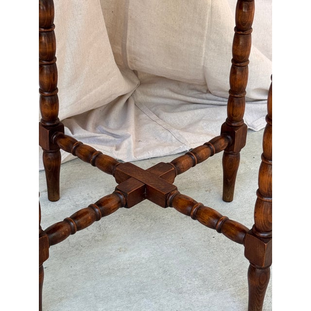 It doesn't get any more classic than Mid 19th Century English bobbin leg round side table! This item is perfect for any...