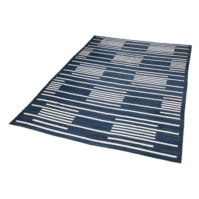 Offered by Ariana Rugs of West Hollywood, this spectacular, grand-scale handwoven wool kilim is a premier, one-of-a-kind...