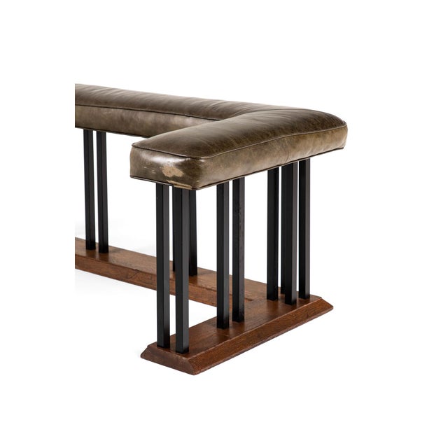 Large Leather Club Fender, 1950s For Sale - Image 6 of 12