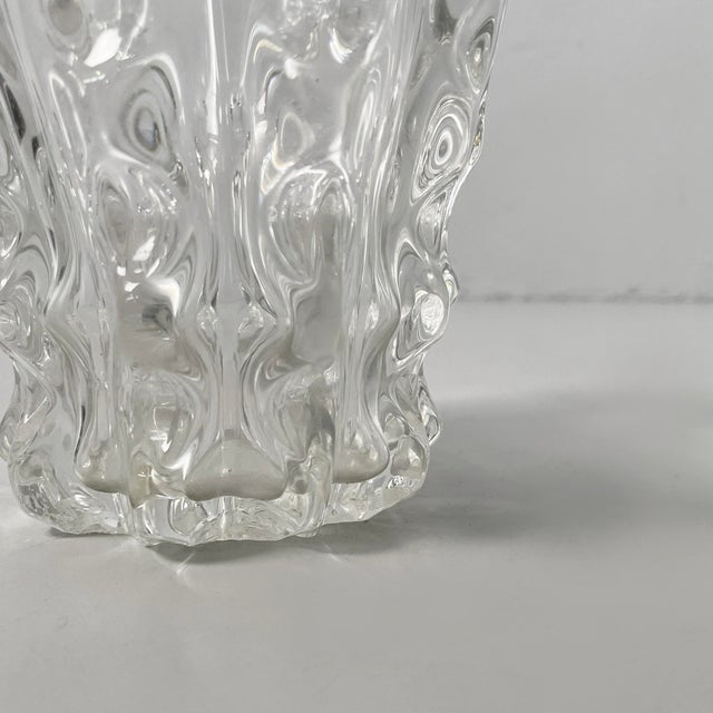 Glass Mid-Century Modern Italian Vase in Glass, 1950s For Sale - Image 7 of 8
