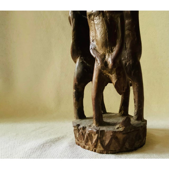 1900s African Carved Wood Totem Caryatid Sculpture For Sale - Image 4 of 6