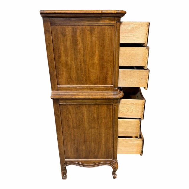 Late 20th Century Vintage Thomasville Camille Country French Chest-on-Chest, Model 11411-320 For Sale - Image 5 of 8