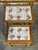Oak Ceramic Tile-Top Nesting Tables Set of 3 Brown Scenic Windmill Motif Vintage For Sale - Image 10 of 11