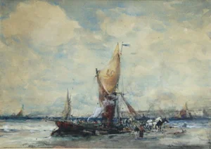 Nautical Oil Painting Edward Aubrey Hunt 1855-1922 Hammer Prices to $53,000
