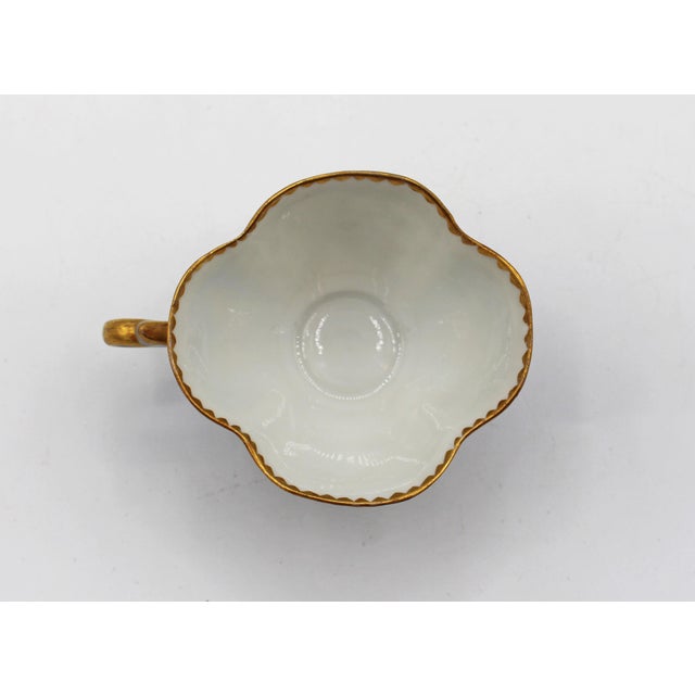 Circa 1888-1916 Richard Klemm, Dresden Quatrefoil Demitasse Cup & Saucer For Sale - Image 10 of 11