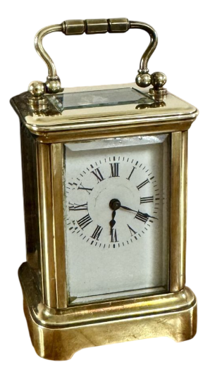 Antique Victorian Miniature Brass Carriage Clock, 1880