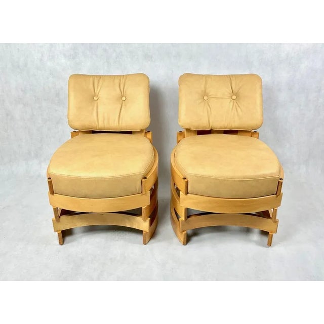 Set of Polish Club Chairs Rondo attributed to Romuald Ferens, 1970s For Sale - Image 11 of 13
