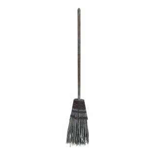 Early 19th Century Rustic Handmade Twig Broom With Exceptional Patina For Sale
