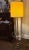 Mid 20th Century Mid-Century Modern Brass and Glass Tray Table Floor Lamp With Original Shade For Sale In Dallas - Image 6 of 13