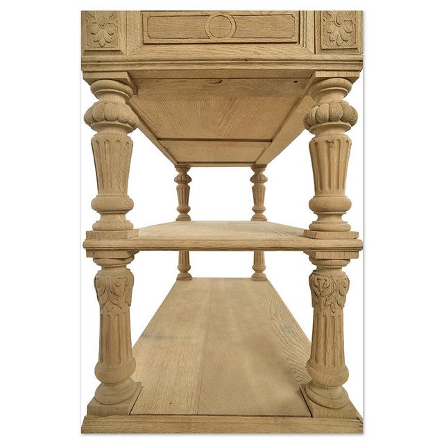 Wood 19th Century Carved Oak Sideboard For Sale - Image 7 of 8