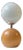 Scandinavian Dual Sphere Table Lamp in Beech Wood & Opaline Glass, 1980s For Sale
