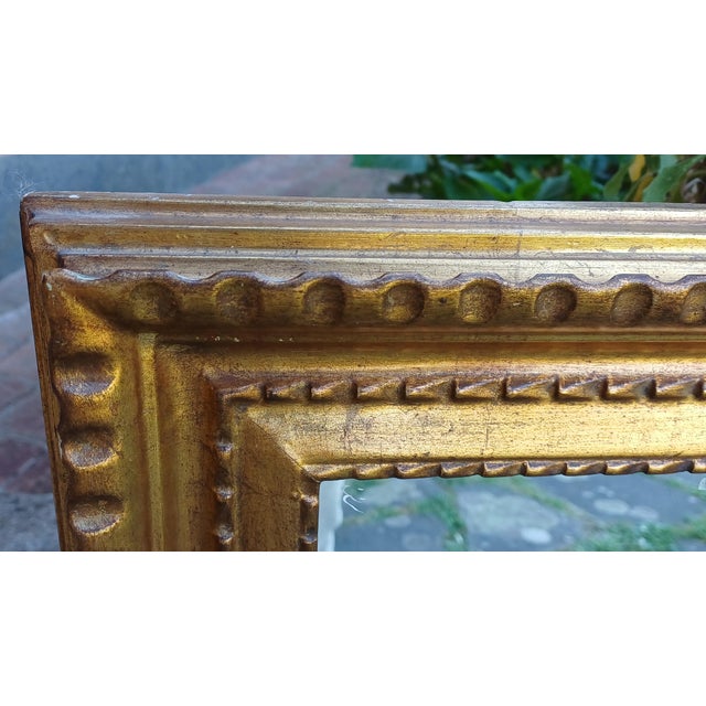Vintage Italian Mirror with Simple Gold Frame, 1960s For Sale - Image 3 of 8