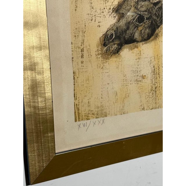 Riders of Jabbeke, Lithograph, Framed For Sale - Image 3 of 7