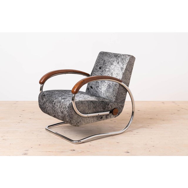 Bauhaus Model H221 Armchair by Jindřich Halabala for Up Závody, 1930s For Sale - Image 3 of 14