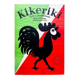 Graphic Poster of Cock-a-Doodle Dandy by Seán O'Casey performed in Berlin, 1970 For Sale