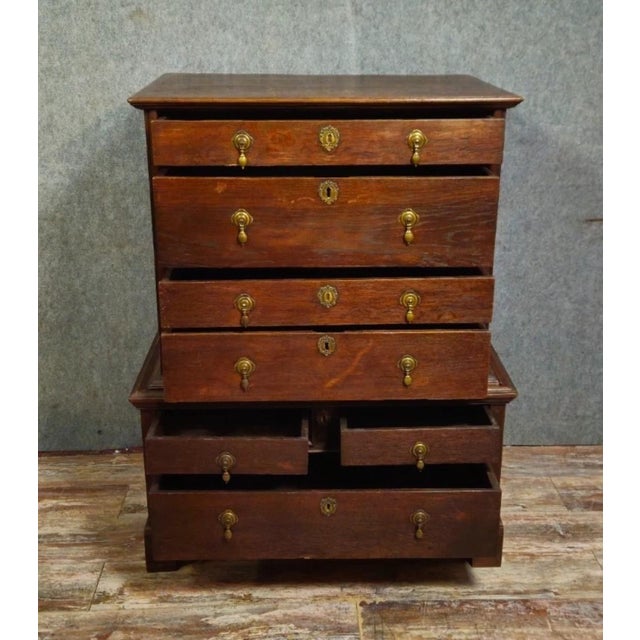 Antique 19th Century Wooden Chest of Drawers For Sale - Image 4 of 8