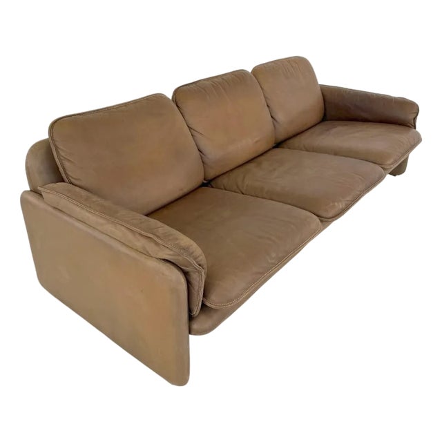 De Sede Ds61 Leather Three-Seat Sofa, 1960s For Sale