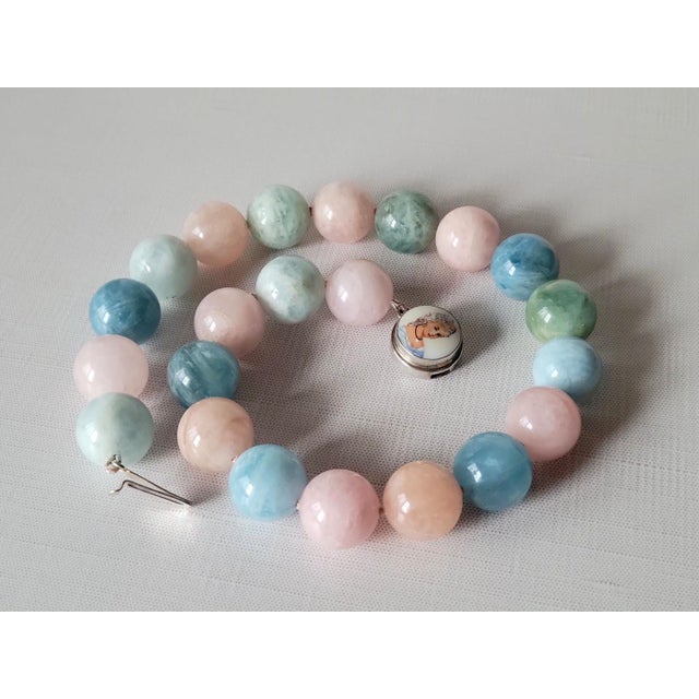 We present to you a romantic, delicate, and exquisite necklace. It measures 19 inches (48 cm) in length, featuring rare,...
