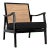 NOIR Lichtenstein Rattan Chair, Charcoal Black For Sale