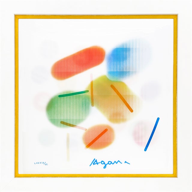 Agam Yaacov Yaacov Agam, Happy Days Agamograph, Hand Signed 4d Lenticular Print, Edition of 90, Framed For Sale - Image 4 of 4