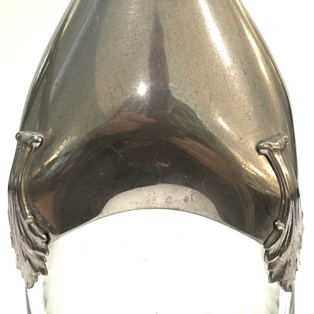 1960's Etains Du Manoir French Pewter and Crystal Decanter For Sale - Image 4 of 15