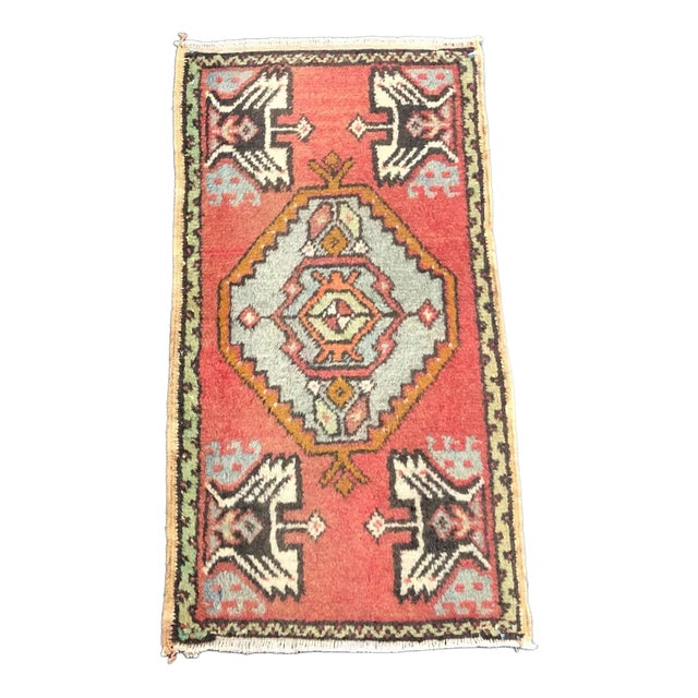 Small Vintage Turkish Rug For Sale