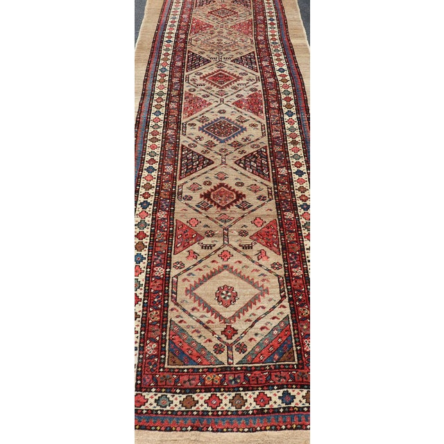 Tribal Persian Hand Knotted Antique Serab Long Runner in Tribal Design 3'7 X 14 For Sale In Atlanta - Image 6 of 11