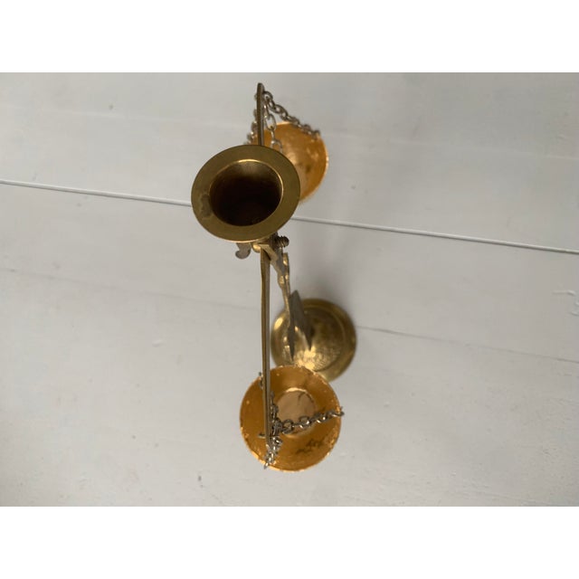 Brass Figurine of Woman with Scales, 1950s For Sale - Image 4 of 18