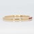 Metal Minimalist Pink Sapphire Band Ring: Solid 14k Gold Jewelry, Size 6.75 For Sale - Image 7 of 8