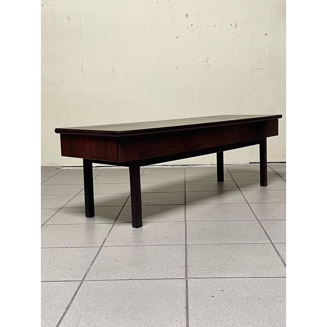 Brown Low Table with Three Integrated Drawers, 1960s For Sale - Image 8 of 18