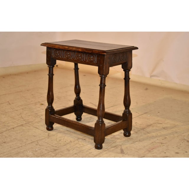 English 18th Century English Oak Joint Stool For Sale - Image 3 of 11