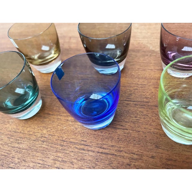 Glass Mid-Century German Space Age Colorful Shot Glasses from Gral, 1960s, Set of 5 For Sale - Image 7 of 18