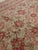 Brown Antique Oushak Carpet, Handmade Oriental Rug, Pale Light Blue, Coral, Raspberry For Sale - Image 8 of 15