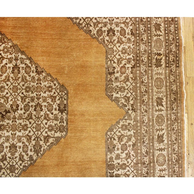 Antique Persian Tabriz Oriental Carpet in Room Size with Medallion For Sale - Image 9 of 11