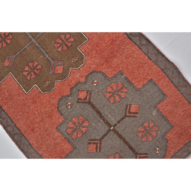 1960s Small Bohemian Handknotted Wool Rug For Sale In Phoenix - Image 6 of 10