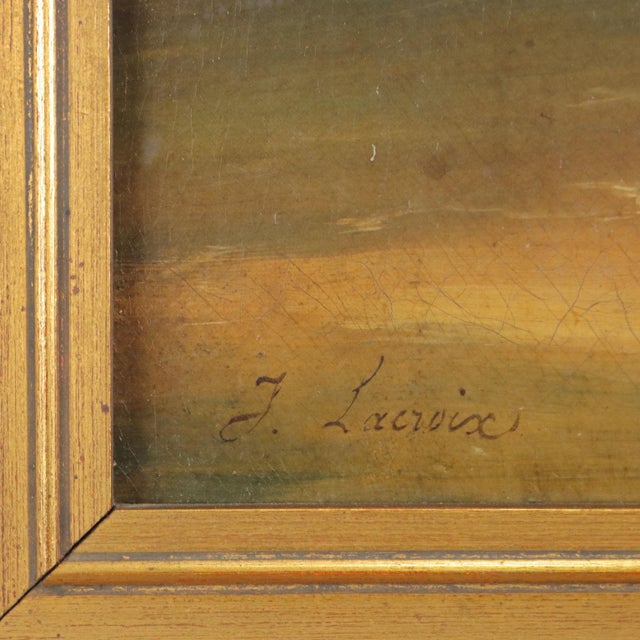 Lacroix, The Sale of Fresh Fish, Oil on Canvas, Framed For Sale - Image 9 of 12