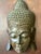 Large Buddha Head Wood Carving Sculpture Wall Art For Sale - Image 15 of 18