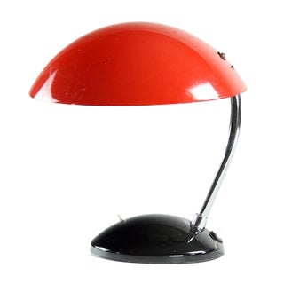 Mid-Century Czech Red 1964/1 Table Lamp from Drukov, 1964 For Sale